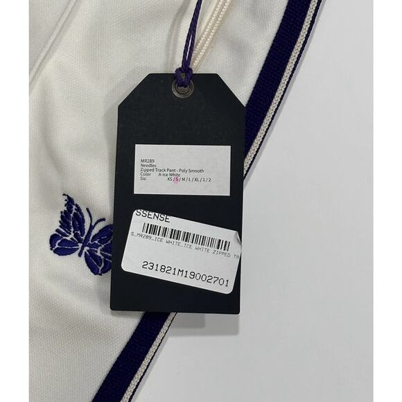 Needles Zipped Track Pant - Poly Smooth A-Ice White Small - Picture 4 of 7